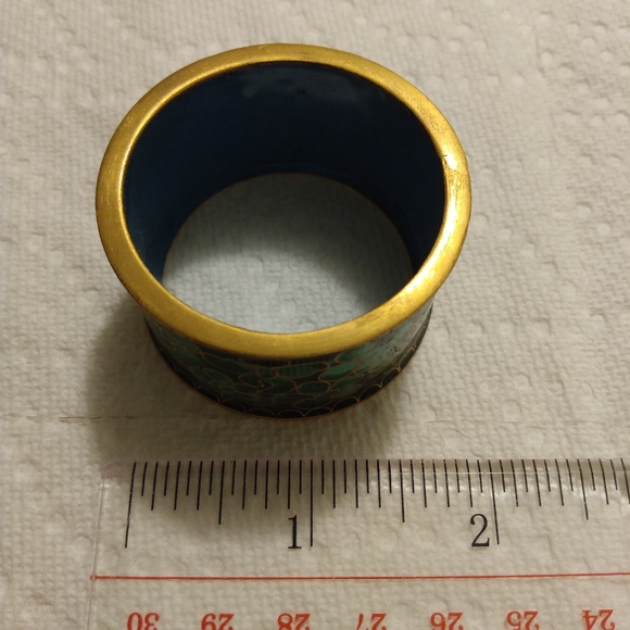 New Vintage Cloisonne Napkin Ring Serviette Dinner Lunch - Picture 7 of 7